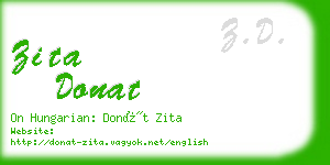 zita donat business card